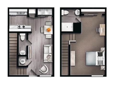 One Bedroom One and Half Bathroom Townhome at The Reserve at Wynwood Apartments, Cullman